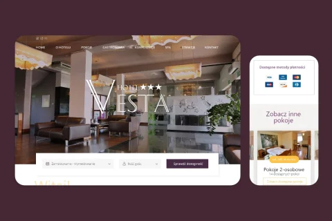 Strona internetowa Hotelu Vesta